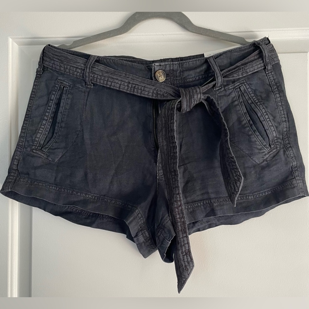 American Eagle Outfitters High Waist Black/Dark Grey Shorts